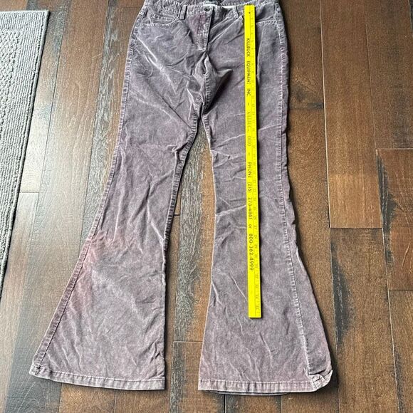 Theory corduroy flare leg pants women’s size 8 gray purple hippie boho casual mi - Picture 7 of 11
